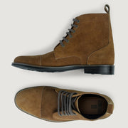 Orlaven Knight Derby Brown Suede Leather Boots - StudGuard footwear image 3
