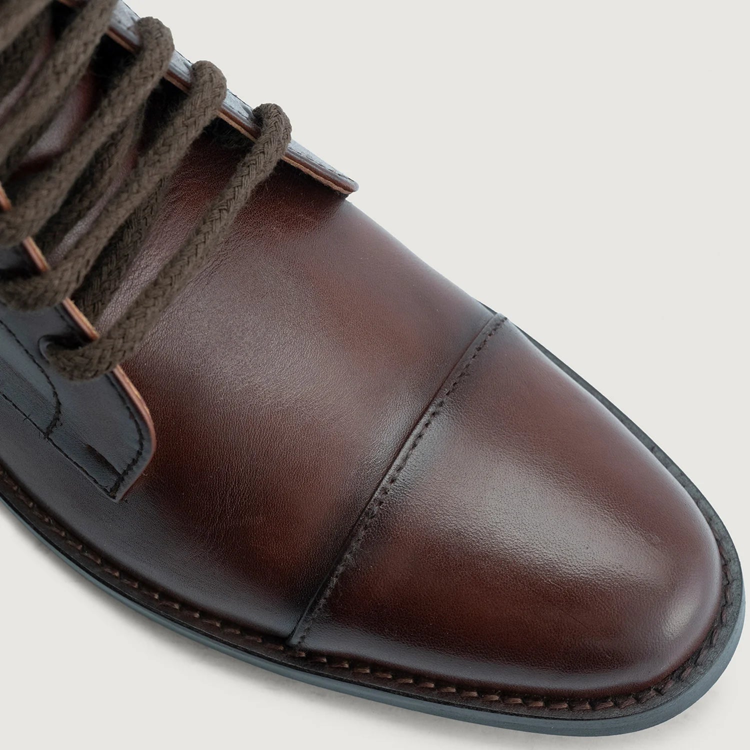 Orlaven Knight Derby Burnished Brown Leather Boots - StudGuard footwear image 5