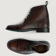 Orlaven Knight Derby Burnished Brown Leather Boots - StudGuard footwear image 2