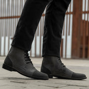 Orlaven Knight Derby Grey & Black Leather Boots - StudGuard footwear image 7