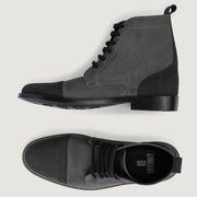 Orlaven Knight Derby Grey & Black Leather Boots - StudGuard footwear image 3