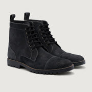 Orlaven Knight Derby Grey Suede Leather Boots - TerraGrip footwear image 1