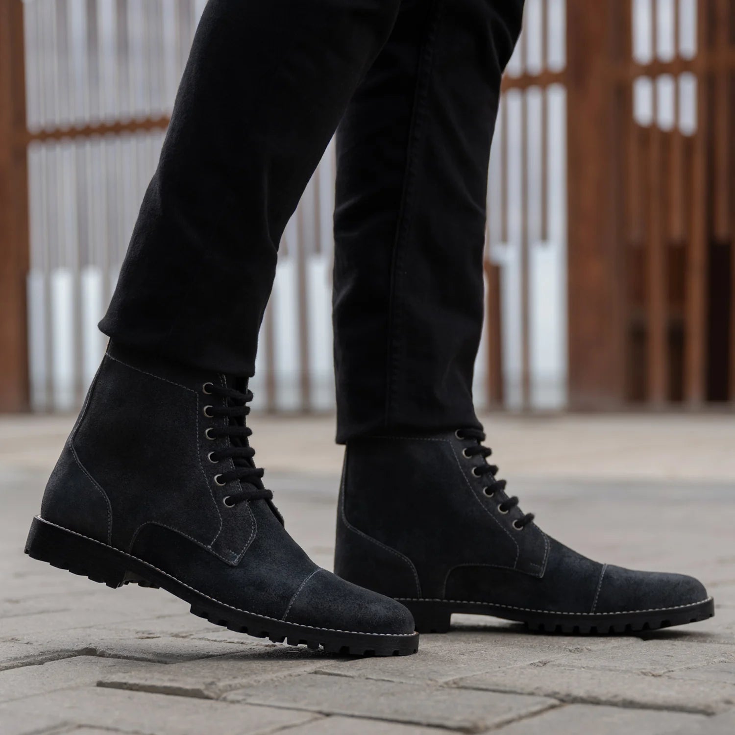 Orlaven Knight Derby Grey Suede Leather Boots - TerraGrip footwear image 8