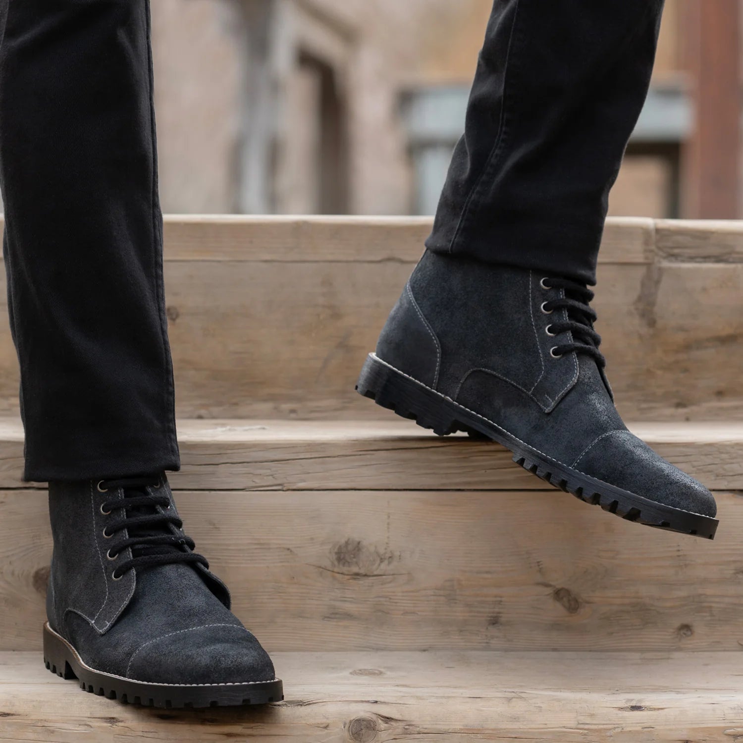 Orlaven Knight Derby Grey Suede Leather Boots - TerraGrip footwear image 6