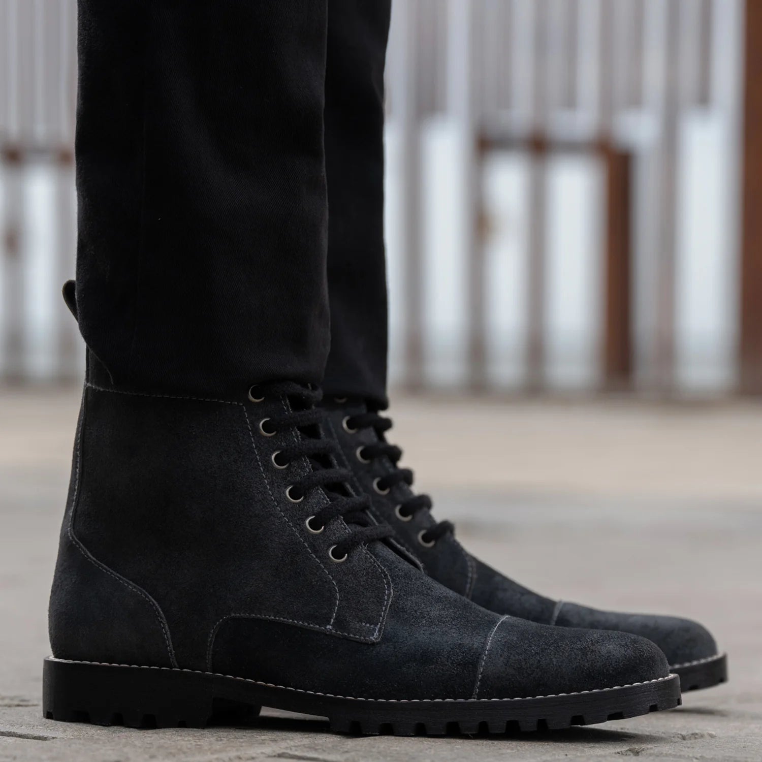 Orlaven Knight Derby Grey Suede Leather Boots - TerraGrip footwear image 9