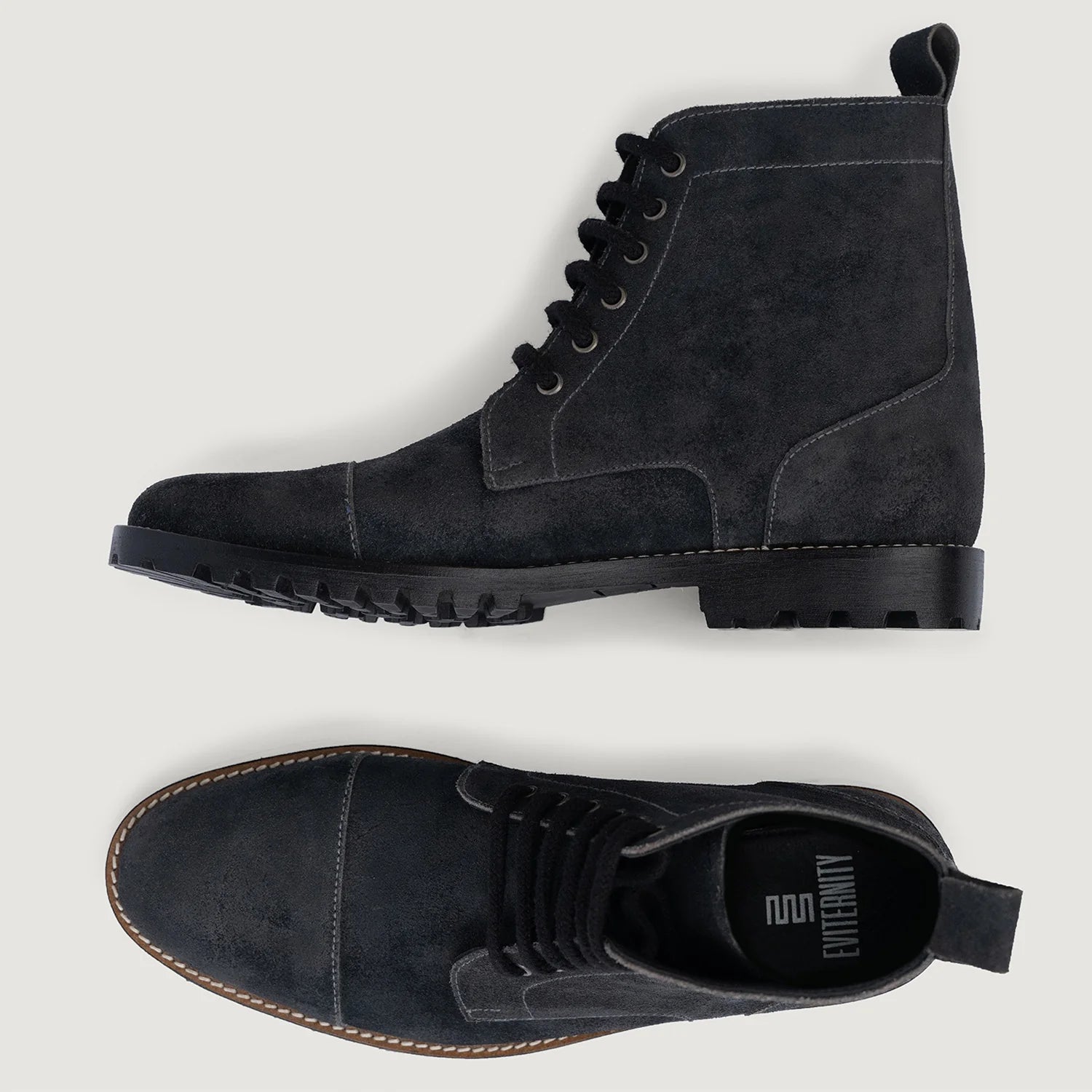 Orlaven Knight Derby Grey Suede Leather Boots - TerraGrip footwear image 3