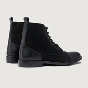 Orlaven Knight Derby Hybrid Black Leather Boots - StudGuard footwear image 4