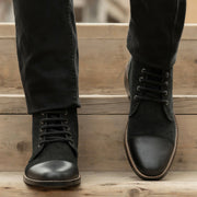 Orlaven Knight Derby Hybrid Black Leather Boots - StudGuard footwear image 6