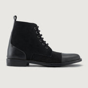 Orlaven Knight Derby Hybrid Black Leather Boots - StudGuard footwear image 2
