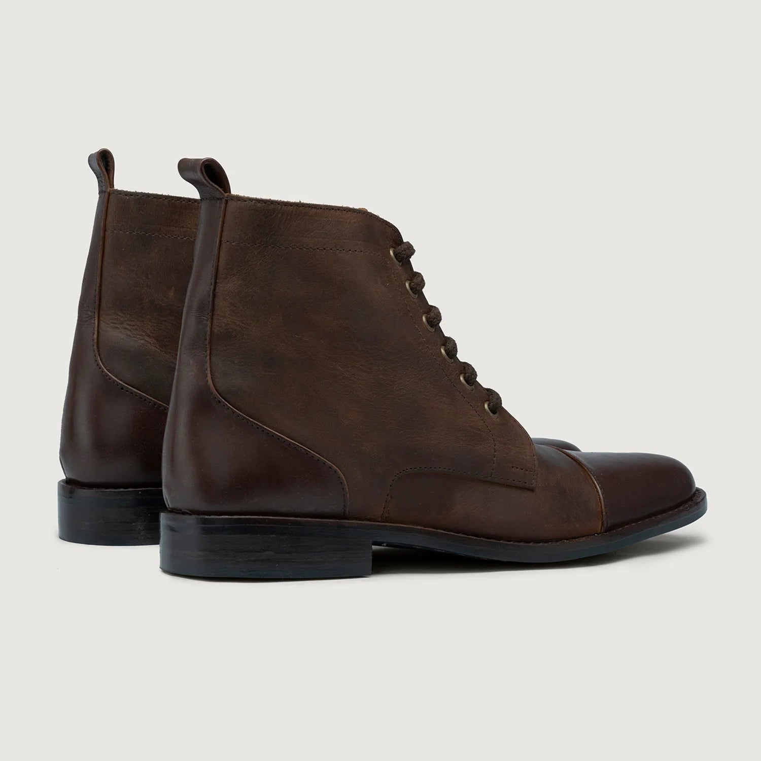 Orlaven Knight Derby Hybrid Brown Leather Boots - StudGuard footwear image 3