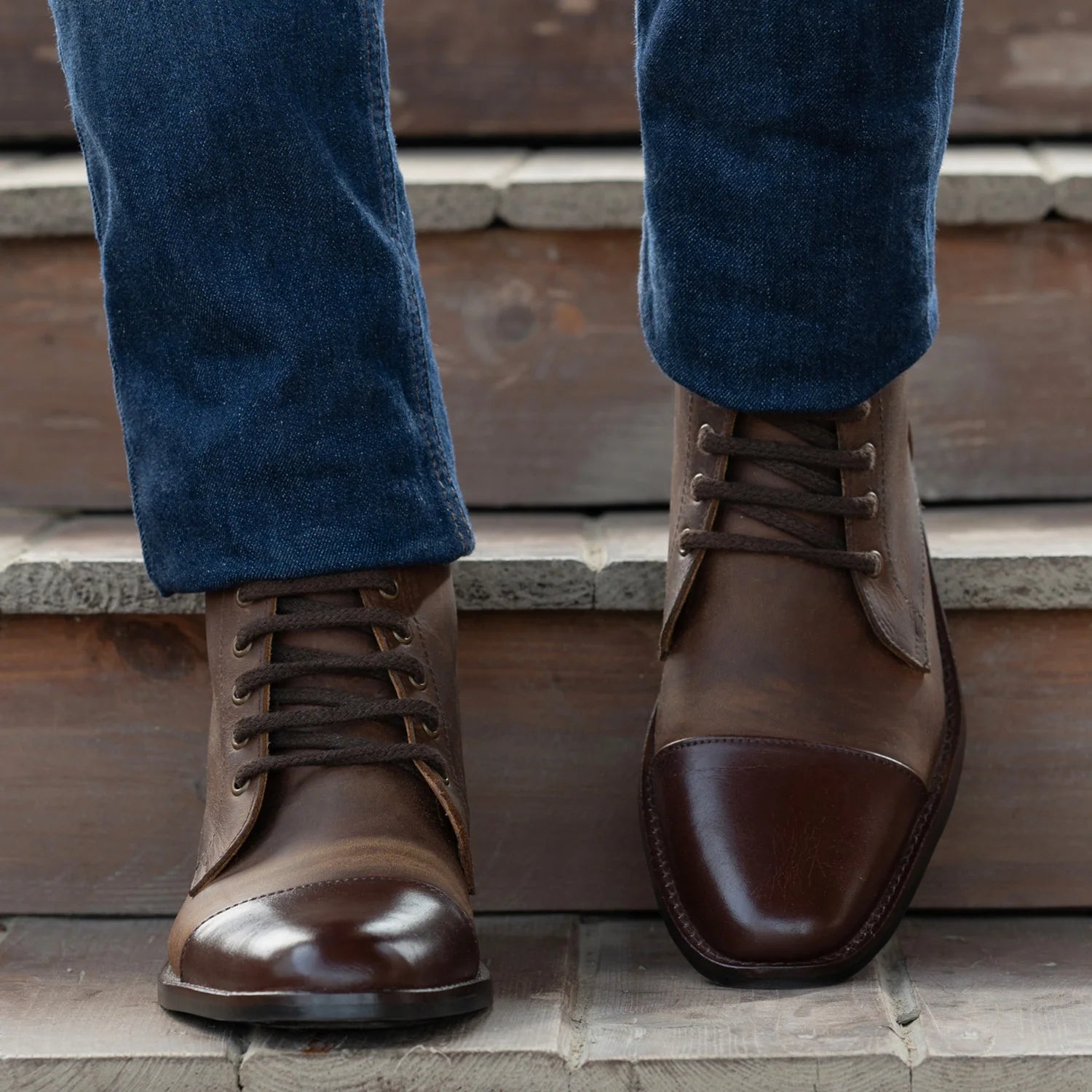 Orlaven Knight Derby Hybrid Brown Leather Boots - StudGuard footwear image 6