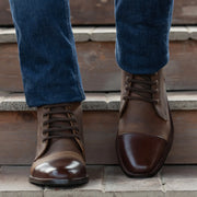 Orlaven Knight Derby Hybrid Brown Leather Boots - StudGuard footwear image 6
