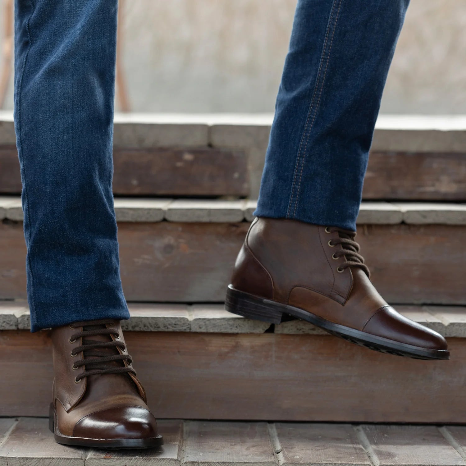 Orlaven Knight Derby Hybrid Brown Leather Boots - StudGuard footwear image 9