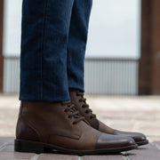 Orlaven Knight Derby Hybrid Brown Leather Boots - StudGuard footwear image 7