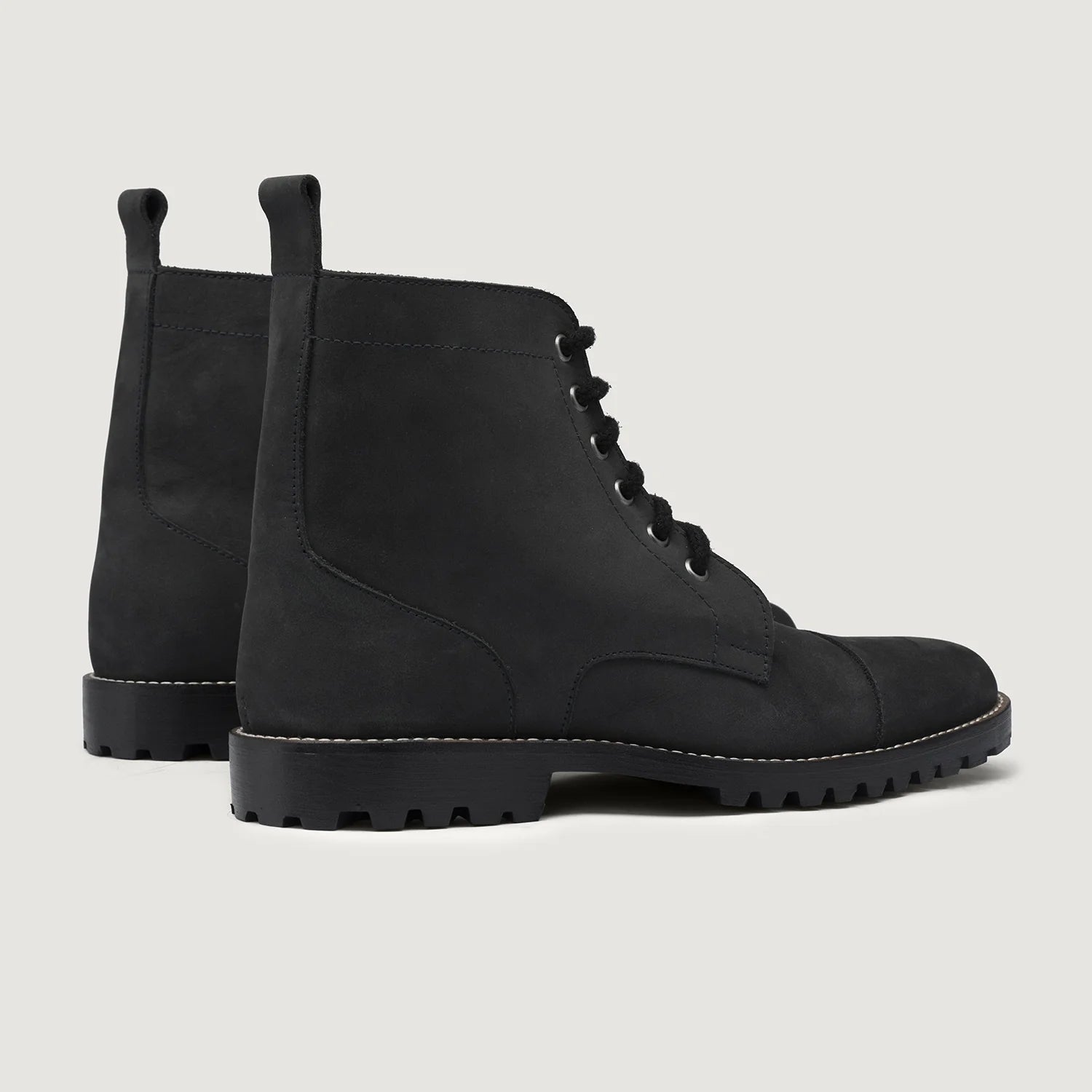 Orlaven Knight Derby Black Matte Nubuck Leather Boots - TerraGrip footwear image 4