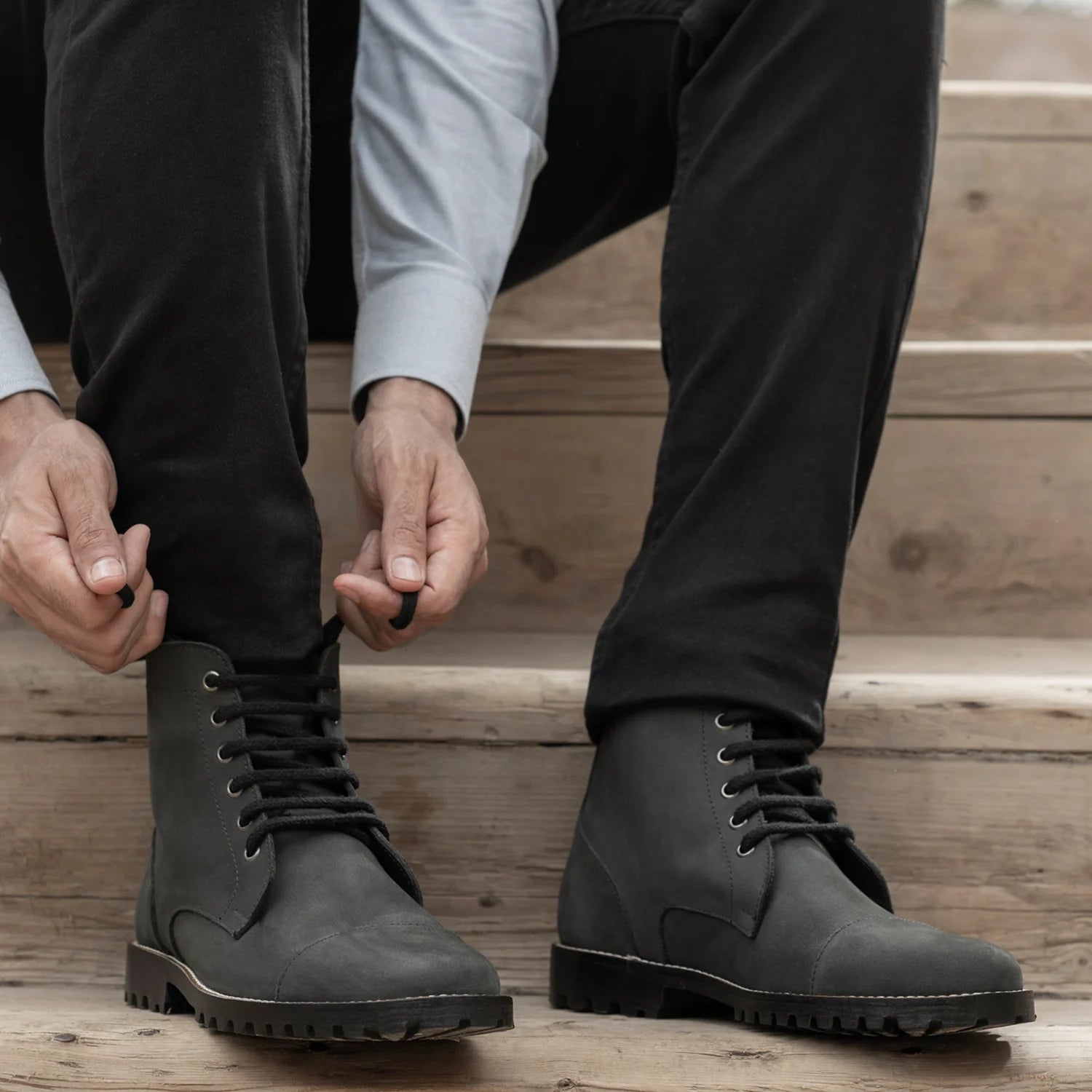 Orlaven Knight Derby Black Matte Nubuck Leather Boots - TerraGrip footwear image 10