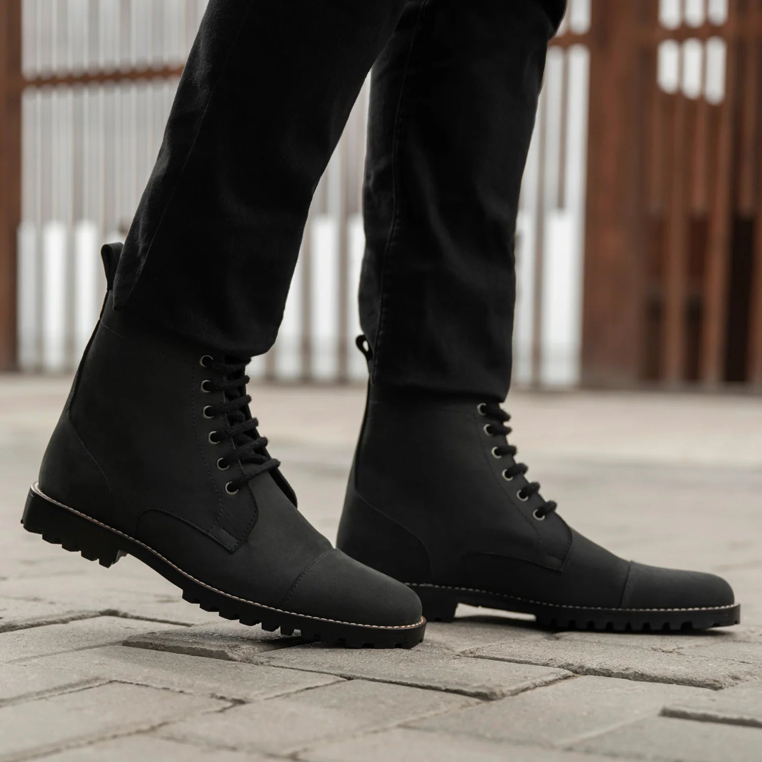 Orlaven Knight Derby Black Matte Nubuck Leather Boots - TerraGrip footwear image 7