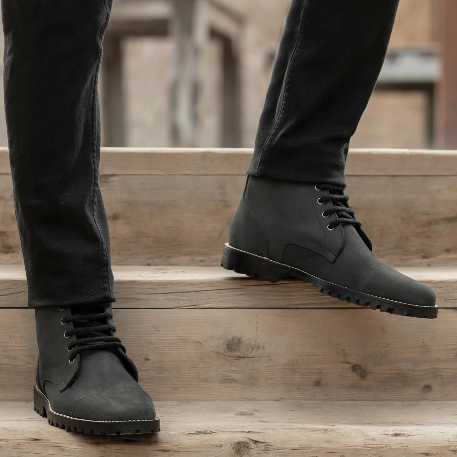 Orlaven Knight Derby Black Matte Nubuck Leather Boots - TerraGrip footwear image 9