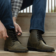 Orlaven Knight Derby Olive Green Pullup Leather Boots - TerraGrip footwear image 10