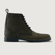 Orlaven Knight Derby Olive Green Pullup Leather Boots - TerraGrip footwear image 2