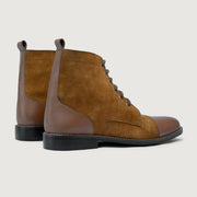 Orlaven Knight Derby Tan & Brown Leather Boots - StudGuard footwear image 3