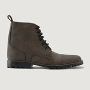 Orlaven Knight Derby Waxed Brown Pullup Leather Boots - TerraGrip footwear image 2