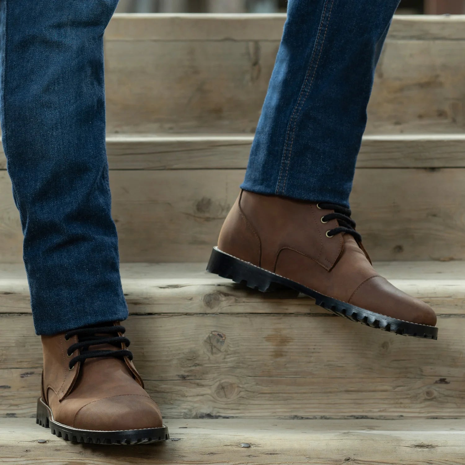 Orlaven Knight Derby Waxed Brown Pullup Leather Boots - TerraGrip footwear image 10