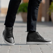 Orlaven Marty High Top Black Leather Sneakers footwear image 9