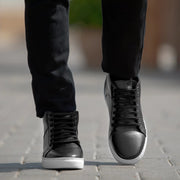 Orlaven Marty High Top Black Leather Sneakers footwear image 6