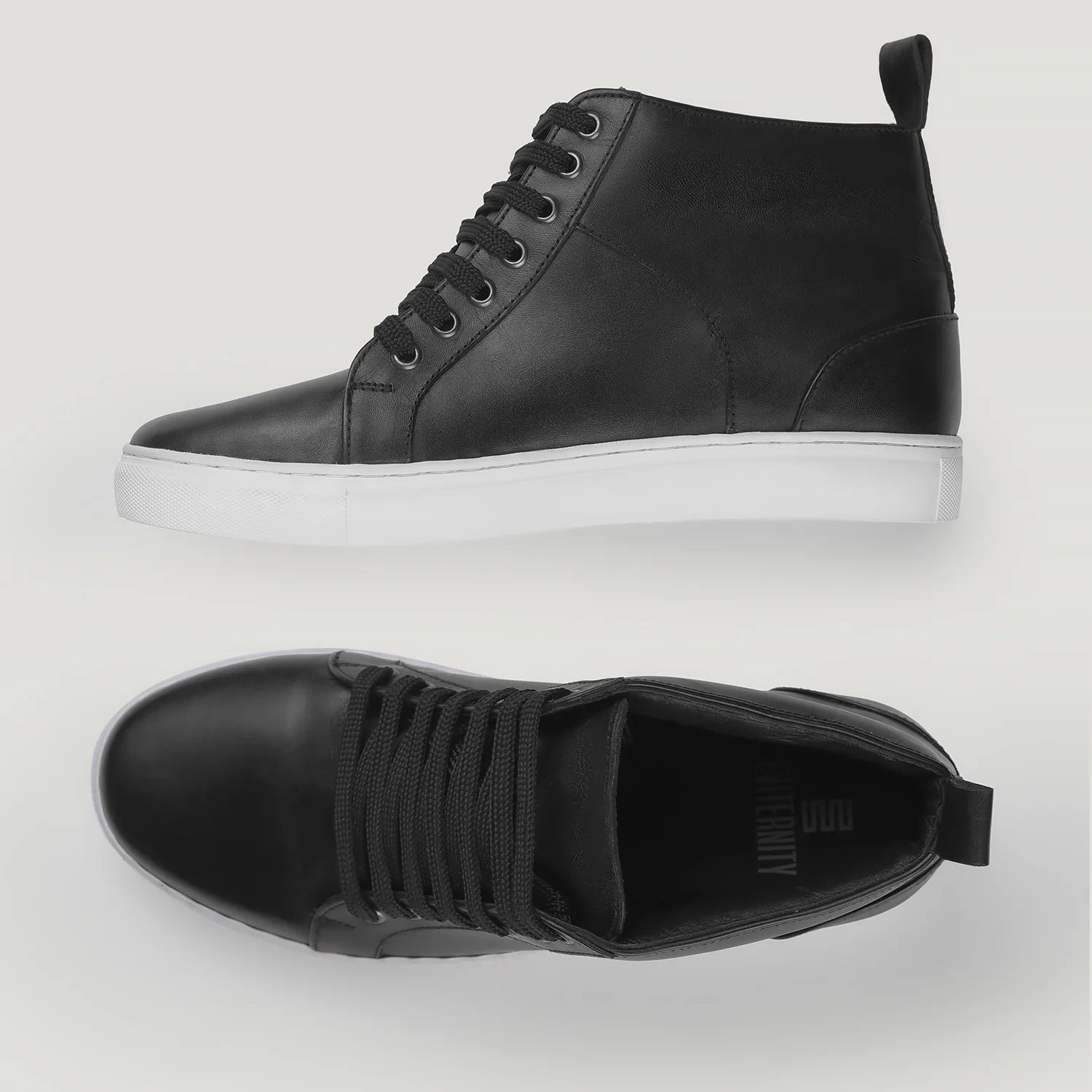Orlaven Marty High Top Black Leather Sneakers footwear image 3