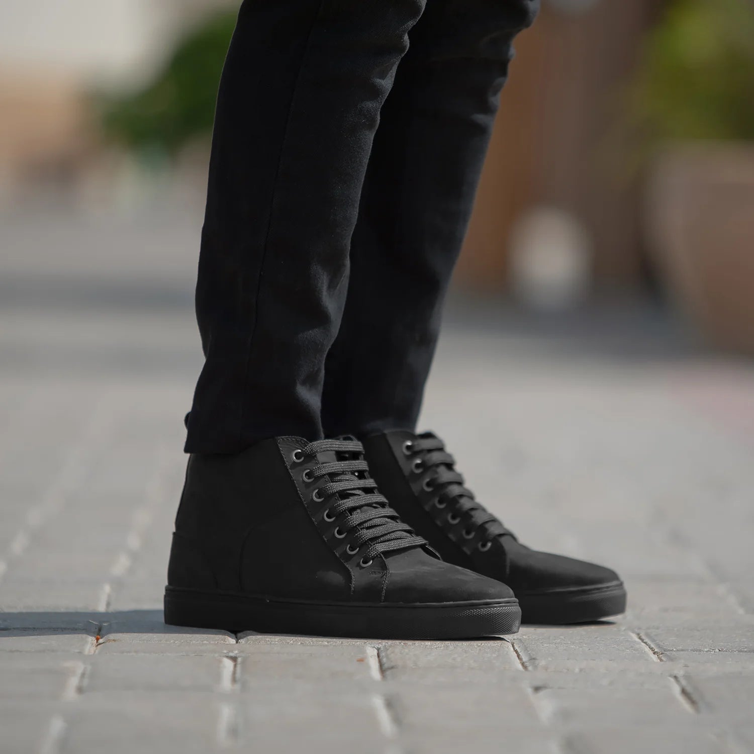 Orlaven Marty High Top Black Nubuck Sneakers footwear image 1
