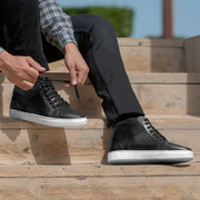 Orlaven Marty High Top Black Leather Sneakers footwear image 10