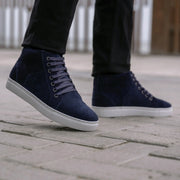 Orlaven Marty High Top Blue Suede Leather Sneakers footwear image 8