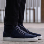 Orlaven Marty High Top Blue Suede Leather Sneakers footwear image 7