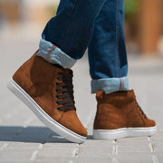 Orlaven Marty High Top Brown Suede Sneakers footwear image 3