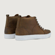 Orlaven Marty High Top Burnt Copper Pullup Leather Sneakers footwear image 3