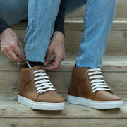 Orlaven Marty High Top Burnt Copper Pullup Leather Sneakers footwear image 10