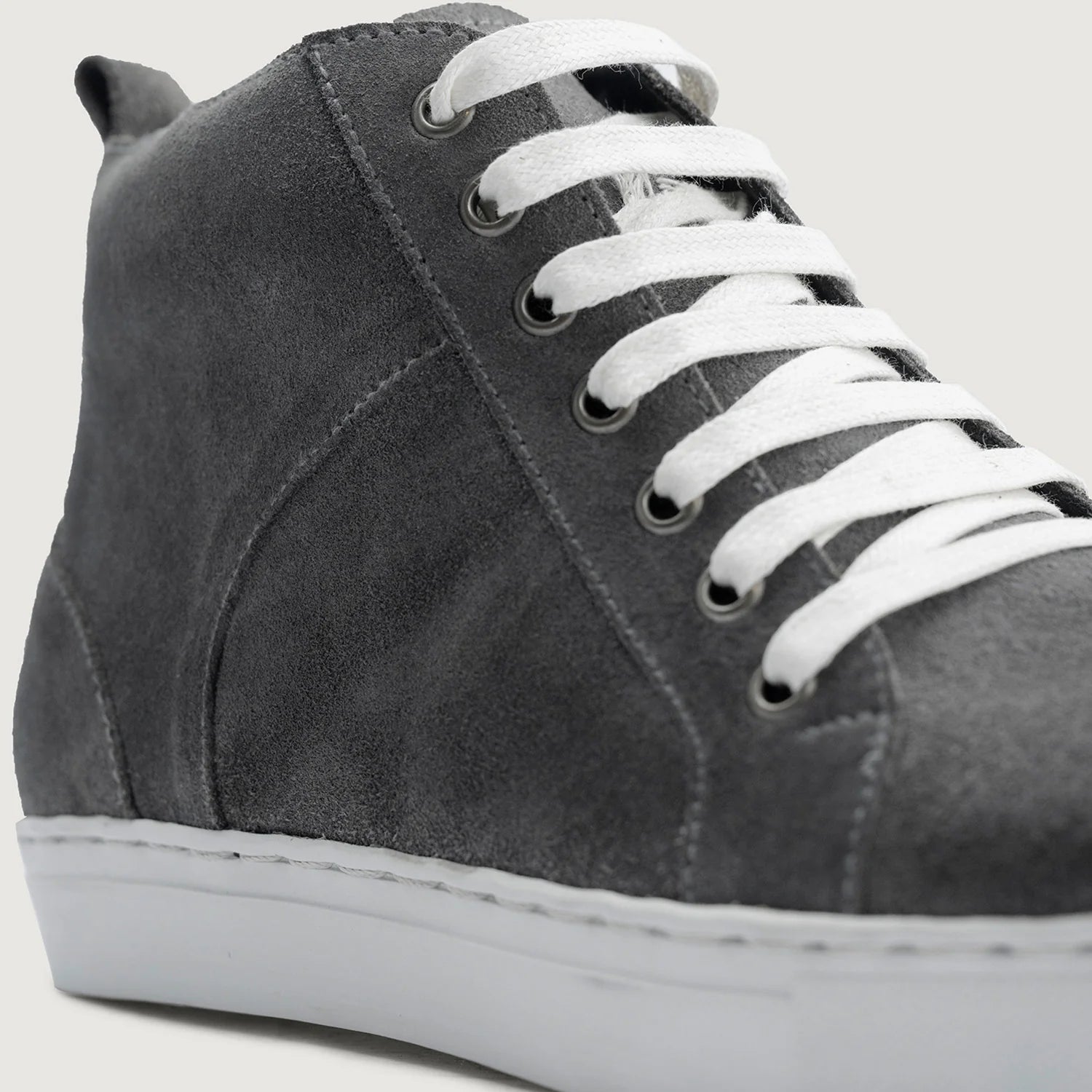 Orlaven Marty High Top Grey Suede Leather Sneakers footwear image 5