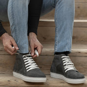 Orlaven Marty High Top Grey Suede Leather Sneakers footwear image 10