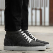 Orlaven Marty High Top Grey Suede Leather Sneakers footwear image 7