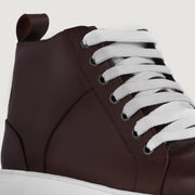 Orlaven Marty High Top Maroon Leather Sneakers footwear image 9