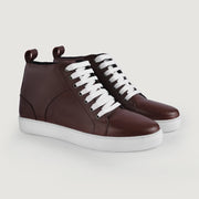 Orlaven Marty High Top Maroon Leather Sneakers footwear image 6