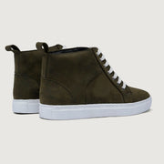 Orlaven Marty High Top Olive Pullup Leather Sneakers footwear image 3