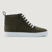 Orlaven Marty High Top Olive Pullup Leather Sneakers footwear image 2