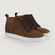 Orlaven Marty High Top Pull-up Brown Leather Sneakers footwear image 5