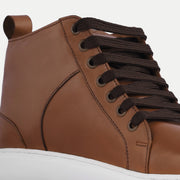 Orlaven Marty High Top Tan Leather Sneakers footwear image 4