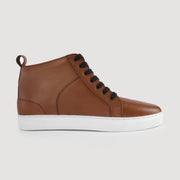 Orlaven Marty High Top Tan Leather Sneakers footwear image 2