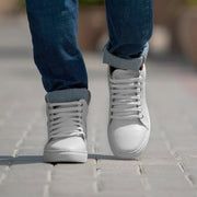 Orlaven Marty High Top White Leather Sneakers footwear image 6