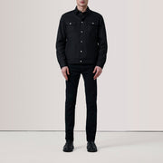 Colberto Black Waxed Canvas Trucker Jacket