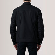 Colberto Black Waxed Canvas Trucker Jacket
